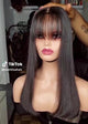 Bone straight fringe